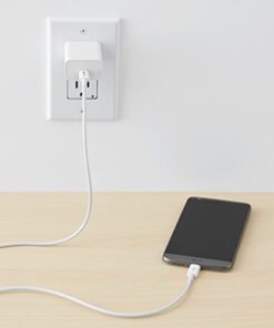 Amazon Basics USB-C to USB-C Fast Charger Cable, 480Mbps Speed, USB-IF Certified, for Fast Charging Apple iPhone 16/15, iPad, MacBook, Samsung Galaxy, Tablets, Laptops, 6 Foot, White