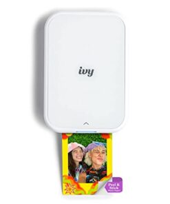 Canon Ivy 2 Mini Photo Printer, Print from Compatible iOS & Android Devices, Sticky-Back Prints, Pure White