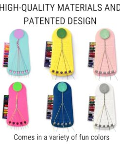 Choose Friendship Bracelet Making Kit – 20 Pre-Cut Threads, Portable Loom with Storage, Makes 8 Bracelets, Craft Gift for Kids Ages 8+, Yellow “Pineapple”