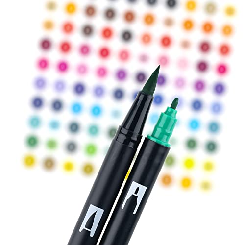 Tombow 56188 Dual Brush Pen Art Markers, Galaxy, 10-Pack. Blendable, Brush and Fine Tip Markers