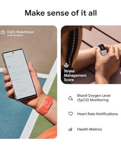 Fitbit Charge 6 Fitness Tracker with Google apps, Heart Rate on Exercise Equipment, 6-Months Premium Membership Included, GPS, Health Tools and More, Obsidian/Black, One Size (S & L Bands Included)