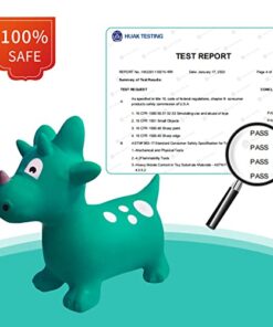 HotMax Bouncy Horse, Dinosaur Hopper Toys for Kids, Inflatable Ride on Bouncy Animals Toys for Toddlers, Jumping Horse for Baby Year Old Birthday Gift for Boy or Girl (Triceratops)