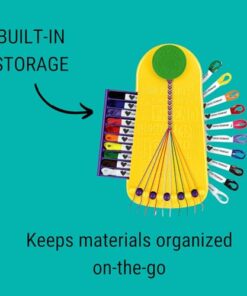 Choose Friendship Bracelet Making Kit – 20 Pre-Cut Threads, Portable Loom with Storage, Makes 8 Bracelets, Craft Gift for Kids Ages 8+, Yellow “Pineapple”