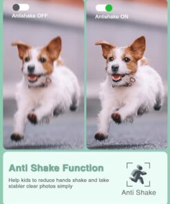 Digital Camera, FHD 1080P Point and Shoot Kids Camera, with 32GB Card, 2 Batteries, 16X Zoom Anti Shake Date Stamp, Compact Portable Small, for Starter Kid Children Teen Student Girl Boy(Light Green)