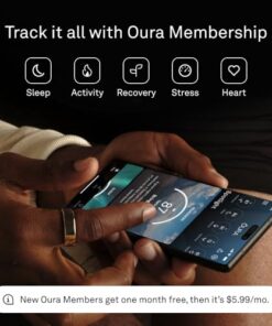 Oura Ring Gen3 Horizon - Rose Gold - Size 6 - Smart Ring - Size First with Oura Ring Gen3 Sizing Kit - Sleep Tracking Wearable - Heart Rate - Fitness Tracker - 5-7 Days Battery Life