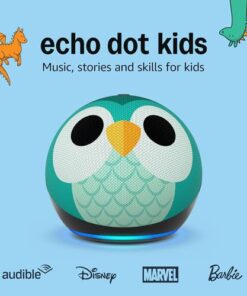 Amazon Echo Dot Kids with Alexa (newest model), Designed for kids, with parental controls, Includes 1 Year of Amazon Kids+, Owl