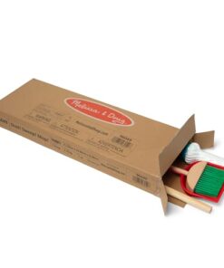 Melissa & Doug Dust Sweep Mop 6-Piece Pretend Play Set, Toddler Toy Cleaning, Pretend Play Home Cleaning, Kids Broom and Mop Set for Ages 3+