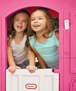Little Tikes Cape Cottage Pretend Princess Playhousefor Kids, Indoor Outdoor, with Working Doors and Windows, for Toddlers Ages 2+ Years,Pink,Large