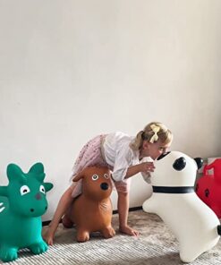 HotMax Bouncy Horse, Dinosaur Hopper Toys for Kids, Inflatable Ride on Bouncy Animals Toys for Toddlers, Jumping Horse for Baby Year Old Birthday Gift for Boy or Girl (Triceratops)