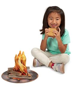 Melissa & Doug Let's Explore Campfire S’mores Set with Toy food & Kids Play Kitchen Accessories, Preschool Learning Toys for Girls & Boys 3+