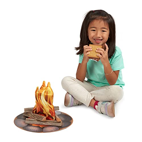 Melissa & Doug Let's Explore Campfire S’mores Set with Toy food & Kids Play Kitchen Accessories, Preschool Learning Toys for Girls & Boys 3+