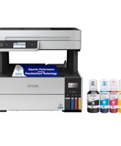 Epson EcoTank Pro ET-5150 Wireless Color All-in-One Supertank Printer with Scanner, Copier, Plus Auto Document Feeder, Large, White