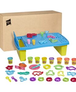 Play-Doh Play 'n Store Table Toy, 25+ Accessories, 8 Cans of Assort. Colors, Back to School Classroom Supplies, Kids Arts & Crafts, Preschool Toys, Ages 3+ (Amazon Exclusive)