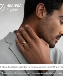 Oura Ring Gen3 Horizon - Rose Gold - Size 6 - Smart Ring - Size First with Oura Ring Gen3 Sizing Kit - Sleep Tracking Wearable - Heart Rate - Fitness Tracker - 5-7 Days Battery Life