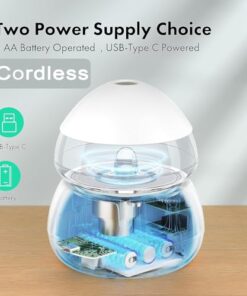 Beadact Electric Bead Spinner, 2-in-1 Battery-Powered Clay Bead Spinner with Beading Needles and Elastic String for Friendship Bracelet Making, Gift