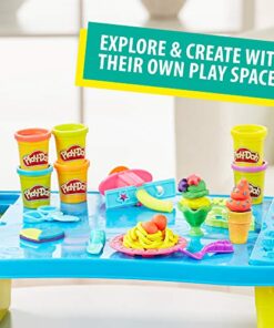 Play-Doh Play 'n Store Table Toy, 25+ Accessories, 8 Cans of Assort. Colors, Back to School Classroom Supplies, Kids Arts & Crafts, Preschool Toys, Ages 3+ (Amazon Exclusive)