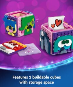 LEGO|Disney Inside Out 2 Mood Cubes from Pixar, Disney Toy Building Kit from The Movie, Fun Fantasy Toy to Share Emotions, Disney Gift Idea for Movie Fans, Girls and Boys, 43248