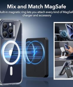 ESR for iPhone 15 Pro Max Case, Compatible with MagSafe, Military-Grade Protection, Yellowing Resistant, Scratch-Resistant Back, Magnetic Phone Case for iPhone 15 Pro Max, Classic Series, Clear