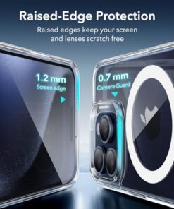 ESR for iPhone 15 Pro Max Case, Compatible with MagSafe, Military-Grade Protection, Yellowing Resistant, Scratch-Resistant Back, Magnetic Phone Case for iPhone 15 Pro Max, Classic Series, Clear