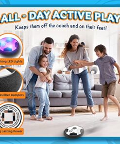 Let Loose Moose Hover Soccer Ball, Set of 2 LED Soccer Ball Toys, Gifts for 8 Year Old Boys, Indoor LED Floating Football for 7 Year Old Kids, Boy Birthday Gifts Age 4-6, 6-8, 8-12 Fun Sport Toy