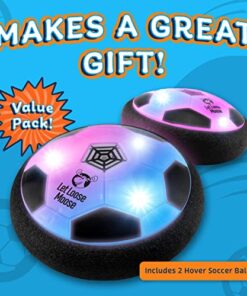Let Loose Moose Hover Soccer Ball, Set of 2 LED Soccer Ball Toys, Gifts for 8 Year Old Boys, Indoor LED Floating Football for 7 Year Old Kids, Boy Birthday Gifts Age 4-6, 6-8, 8-12 Fun Sport Toy