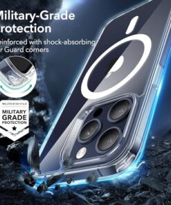 ESR for iPhone 15 Pro Max Case, Compatible with MagSafe, Military-Grade Protection, Yellowing Resistant, Scratch-Resistant Back, Magnetic Phone Case for iPhone 15 Pro Max, Classic Series, Clear