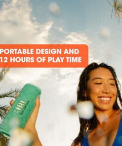 JBL Flip 6, Pink - Waterproof, Portable & Durable Bluetooth Speaker - Up to 12 Hours of Wireless Streaming - Includes Noise-Canceling Speakerphone, Voice Assistant Connect+