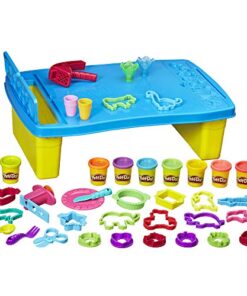 Play-Doh Play 'n Store Table Toy, 25+ Accessories, 8 Cans of Assort. Colors, Back to School Classroom Supplies, Kids Arts & Crafts, Preschool Toys, Ages 3+ (Amazon Exclusive)