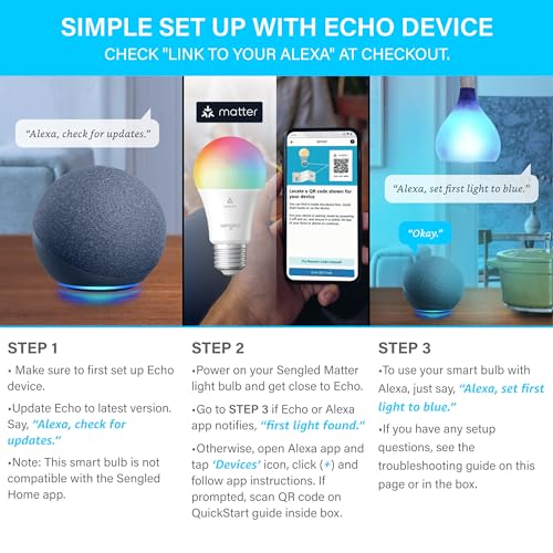 Echo Pop | Lavender Bloom with Sengled Smart Color Bulb