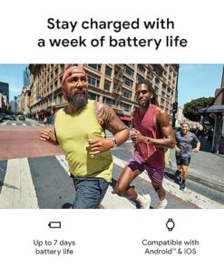 Fitbit Charge 6 Fitness Tracker with Google apps, Heart Rate on Exercise Equipment, 6-Months Premium Membership Included, GPS, Health Tools and More, Obsidian/Black, One Size (S & L Bands Included)