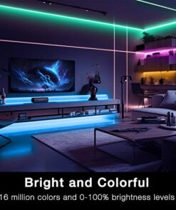 DAYBETTER Smart WiFi Led Lights 100ft, Tuya App Controlled Led Strip Lights, Work with Alexa and Google Assistant, Timer Schedule, Color Changing Led Lights for Bedroom Party Kitchen