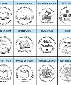 Book Embosser by StampBoss, Custom Made with Your Choice of Design. from The Library of, Personalized Gift. Add Gold foils