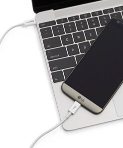 Amazon Basics USB-C to USB-C Fast Charger Cable, 480Mbps Speed, USB-IF Certified, for Fast Charging Apple iPhone 16/15, iPad, MacBook, Samsung Galaxy, Tablets, Laptops, 6 Foot, White