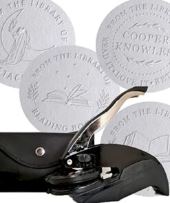 Book Embosser by StampBoss, Custom Made with Your Choice of Design. from The Library of, Personalized Gift. Add Gold foils