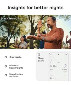 Fitbit Charge 6 Fitness Tracker with Google apps, Heart Rate on Exercise Equipment, 6-Months Premium Membership Included, GPS, Health Tools and More, Obsidian/Black, One Size (S & L Bands Included)