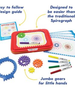 Spirograph Jr. — Jumbo Sized Gears Classic Retro Toy For Spiral Drawing Art Design Toy Kit for Smaller Hands — For Kids Ages 3 and Up