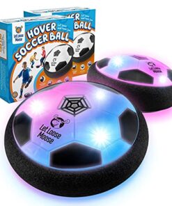 Let Loose Moose Hover Soccer Ball, Set of 2 LED Soccer Ball Toys, Gifts for 8 Year Old Boys, Indoor LED Floating Football for 7 Year Old Kids, Boy Birthday Gifts Age 4-6, 6-8, 8-12 Fun Sport Toy