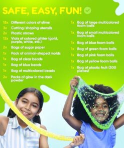 Ultimate Slime Kit for Girls 10-12 | Perfect Toys for Girls 7-12 Years Old | Complete DIY Slime Making Kit for Kids and Boys | Christmas Party Favors