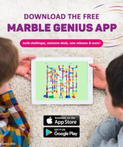 Marble Genius Marble Run Race Track - 300-Piece Multicolor Glow Extreme Set - STEM Building Toy & Marble Race Set for Kids Ages 4+