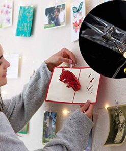 LECLSTAR 50 LED Photo Clips String Lights, 17ft with Remote - 8 Modes Fairy Lights to Clip on Pictures, Photos, Cards