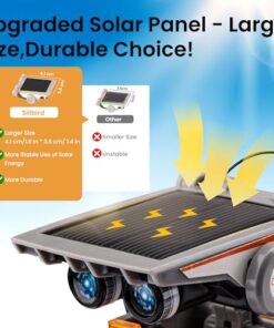 Sillbird 12-in-1 Solar Robot Building Kit STEM Gift for Boys Aged 8-13, DIY Science Educational Robotic Toys for Kids Teens Birthday, Powered by The Sun with 190 Pieces