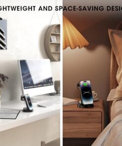 3 in 1 Charging Station for iPhone, Wireless Charger for iPhone 17 16e 16 15 14 13 12 11 X Pro Max & Apple Watch - Wireless Charging Station for AirPods 4 3 Pro