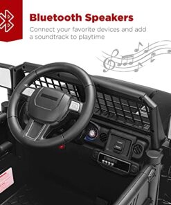 Best Choice Products 12V Kids Ride On Truck Car w/Parent Remote Control, Spring Suspension, LED Lights, AUX Port - Black