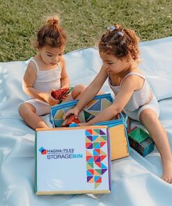 MAGNA-TILES Storage Bin & Interactive Play-Mat, The ORIGINAL Magnetic Building Brand