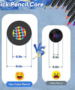 Stocking Stuffers for Kids, Art Supplies, 12 Color Rainbow Colored Pencils for Kid, Drawing Pencil Set Halloween Stocking Stuffers for 5-12 Year Old, Holiday, Birthday, Christmas Gifts for Teen