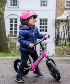 Strider 12” Sport Bike - No Pedal Balance Bicycle for Kids 1 to 4 Years - Includes Safety Pad, Padded Seat, Mini Grips & Flat-Free Tires - Tool-Free Assembly & Adjustments