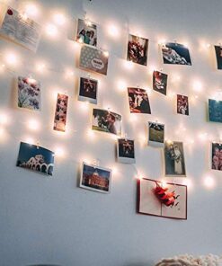LECLSTAR 50 LED Photo Clips String Lights, 17ft with Remote - 8 Modes Fairy Lights to Clip on Pictures, Photos, Cards