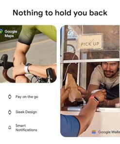 Fitbit Charge 6 Fitness Tracker with Google apps, Heart Rate on Exercise Equipment, 6-Months Premium Membership Included, GPS, Health Tools and More, Obsidian/Black, One Size (S & L Bands Included)