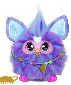 Furby Purple, 15 Fashion Accessories, Interactive Plush Toys for 6 Year Old Girls & Boys & Up, Voice Activated Animatronic