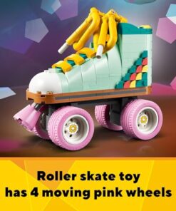 LEGO Creator 3 in 1 Retro Roller Skate Building Kit, Transforms from Roller Skate Toy to Mini Skateboard to Boom Box Radio, Birthday Gift for Skaters, Cool Toy for Boys and Girls Ages 8 and Up, 31148